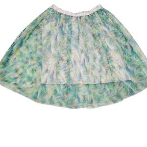 LC Lauren Conrad Disney Cinderella Watercolor Tulle Full Skirt Women's M